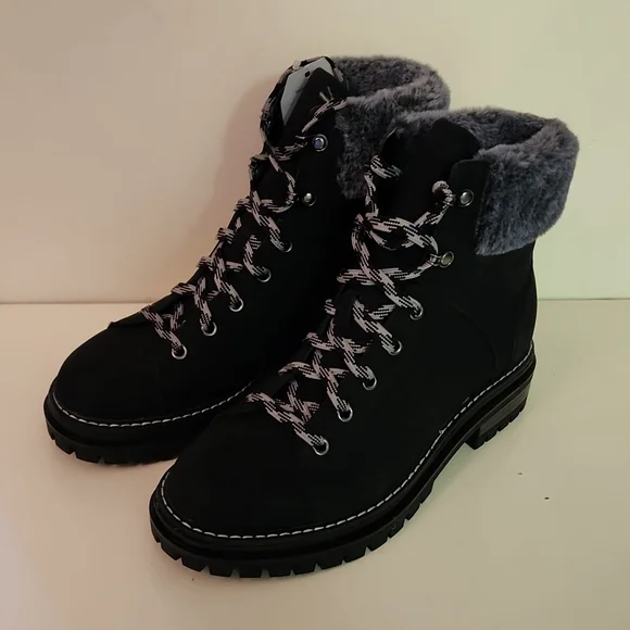 Time and Tru Memory Foam Heay Duty Womens Black Fashion/Winter Boots, Work Boots - Picture 5 of 8